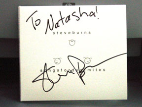 A signed copy of Songs for Dustmites by Steve Burns.