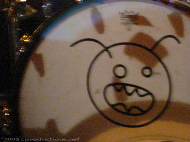 Dustmite on a kick drum.