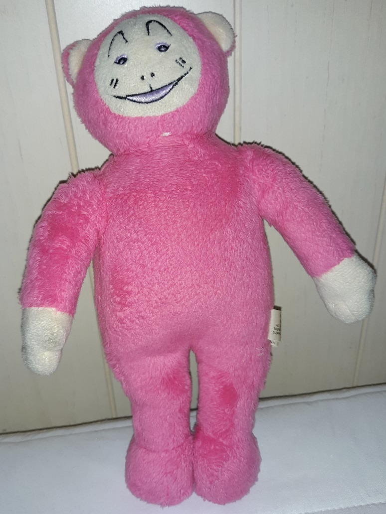 A plush doll of Gerard Way's pink alien friend Lola.